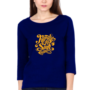 Refuse To Sink Female Round Neck Full Sleeve Classic T-Shirt