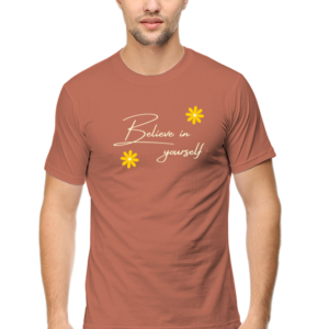 Believe In Yourself Male Round Neck Half Sleeve Classic T-Shirt