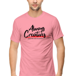 Always Creatives Male Round Neck Half Sleeve Classic T-Shirt