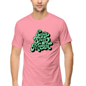 Enjoy Every Moment Male Round Neck Half Sleeve Classic T-Shirt