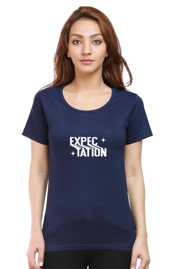 Expectation Female Round Neck Half Sleeve Classic T-Shirt - Image 2
