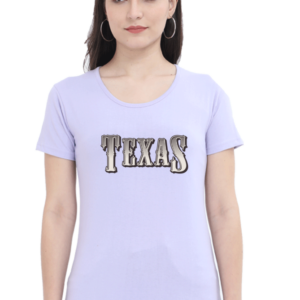 Texas Female Round Neck Half Sleeve Classic T-Shirt