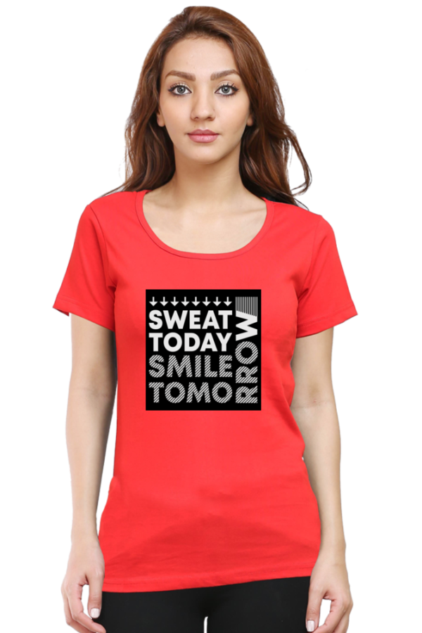 Sweet Today Smile Tomorrow Female Round Neck Half Sleeve Classic T-Shirt - Image 10