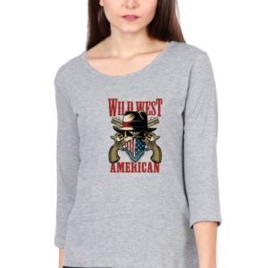 The Wild West Female Round Neck Full Sleeve Classic T-Shirt
