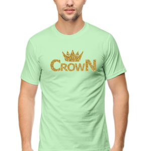 Crown Male Round Neck Half Sleeve Classic T-Shirt