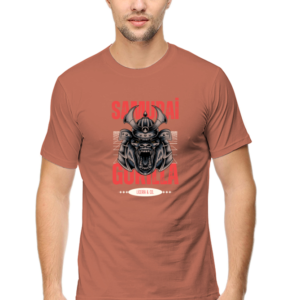 Samurai Gorilla Male Round Neck Half Sleeve Classic T-Shirt