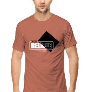Always Believe In Yourself Male Round Neck Half Sleeve Classic T-Shirt