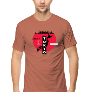 Tokyo Land Of The Rising Sun Male Round Neck Half Sleeve Classic T-Shirt