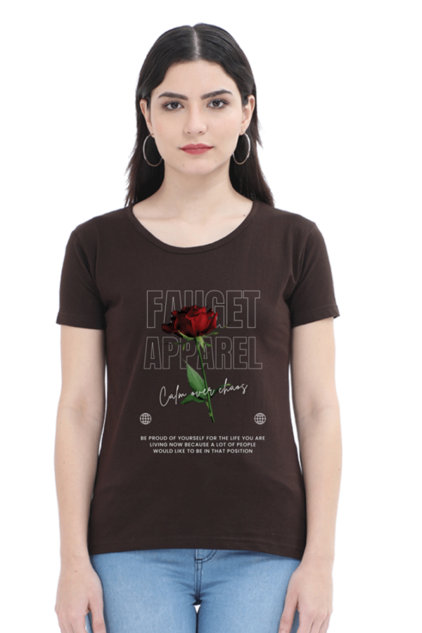 Calm Over Chaos Female Round Neck Half Sleeve Classic T-Shirt