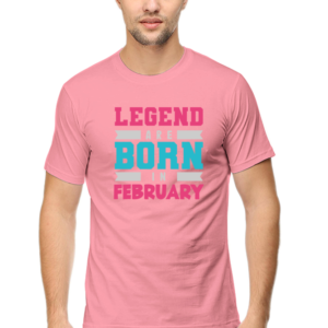 Legend Are Born In February Male Round Neck Half Sleeve Classic T-Shirt