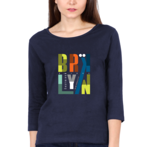 brooklyn Female Round Neck Full Sleeve Classic T-Shirt