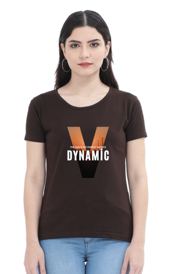 Dynamic The Sun is My Energy Source Female Round Neck Half Sleeve Classic T-Shirt