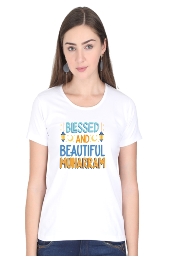 Blessed And Beautiful Muharram Female Round Neck Half Sleeve Classic T-Shirt - Image 7