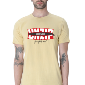 Unzip Your Soul Male Round Neck Half Sleeve Classic T-Shirt