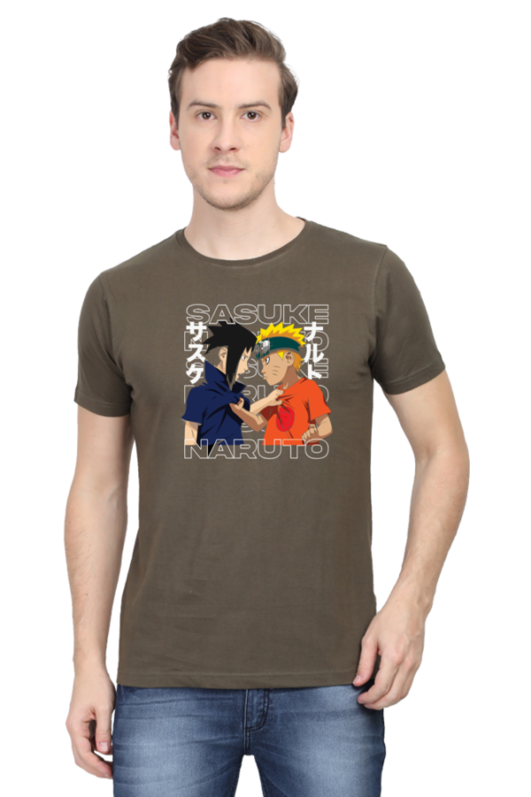 Naruto Male Round Neck Half Sleeve Classic T-Shirt