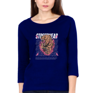 Street Wear Female Round Neck Full Sleeve Classic T-Shirt
