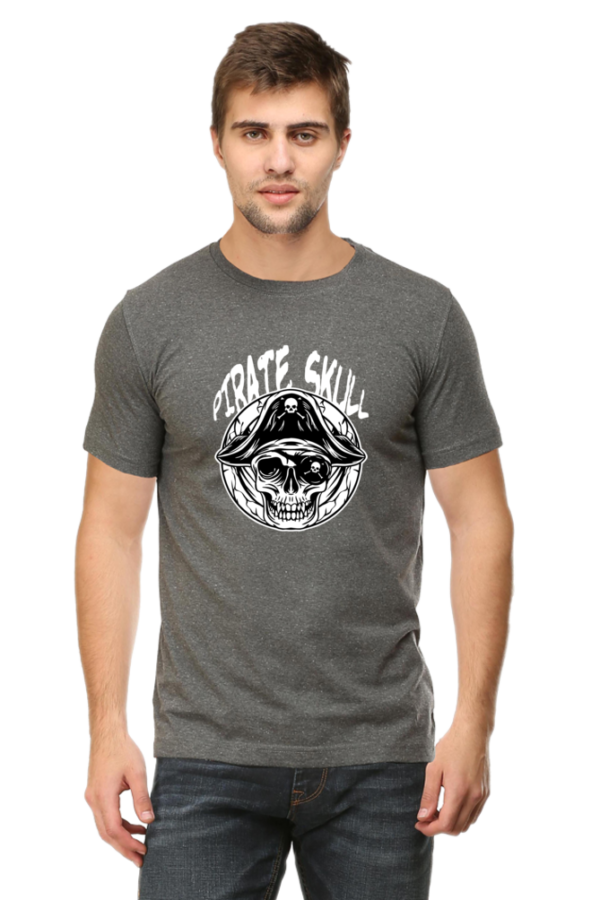 Pirate Skull Male Round Neck Half Sleeve Classic T-Shirt - Image 7