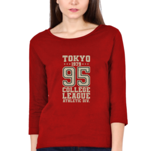 Tokyo 95 College League Female Round Neck Full Sleeve Classic T-Shirt