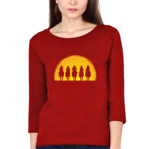 Cowboy Gangs Female Round Neck Full Sleeve Classic T-Shirt