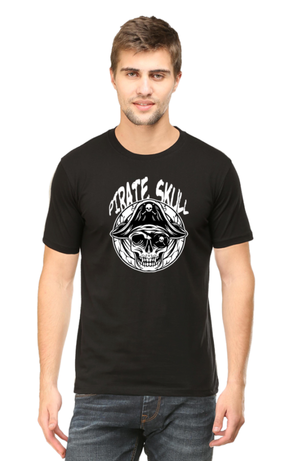Pirate Skull Male Round Neck Half Sleeve Classic T-Shirt - Image 8