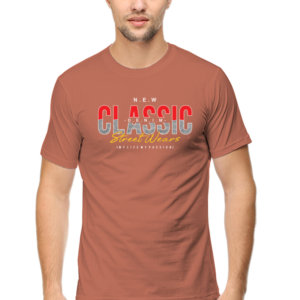 Classic Street Wears Male Round Neck Half Sleeve Classic T-Shirt