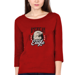 American Eagle Female Round Neck Full Sleeve Classic T-Shirt
