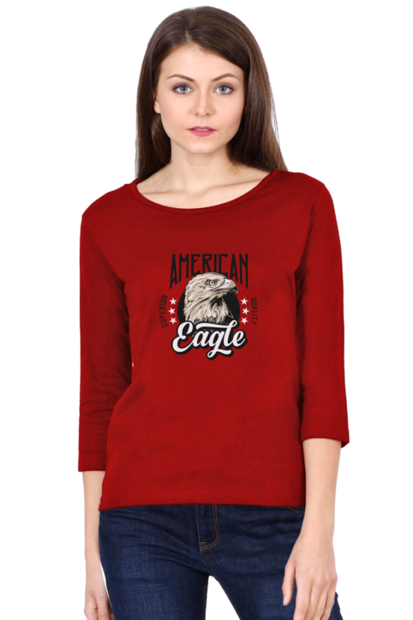 American Eagle Female Round Neck Full Sleeve Classic T-Shirt