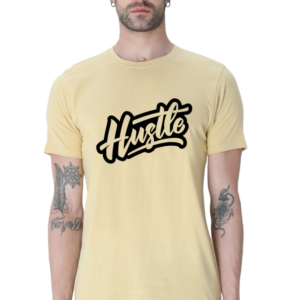 Hustle Male Round Neck Half Sleeve Classic T-Shirt
