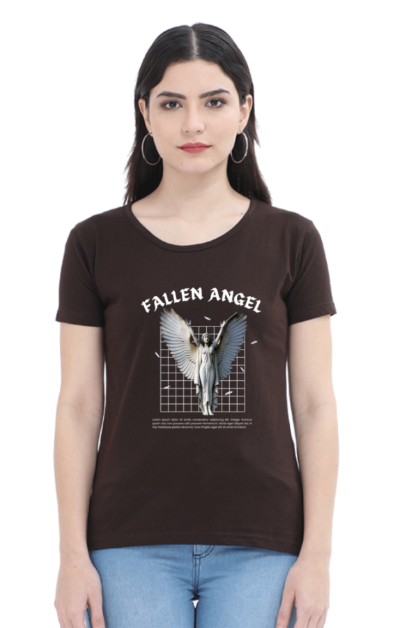 Fallen Angel Female Round Neck Half Sleeve Classic T-Shirt