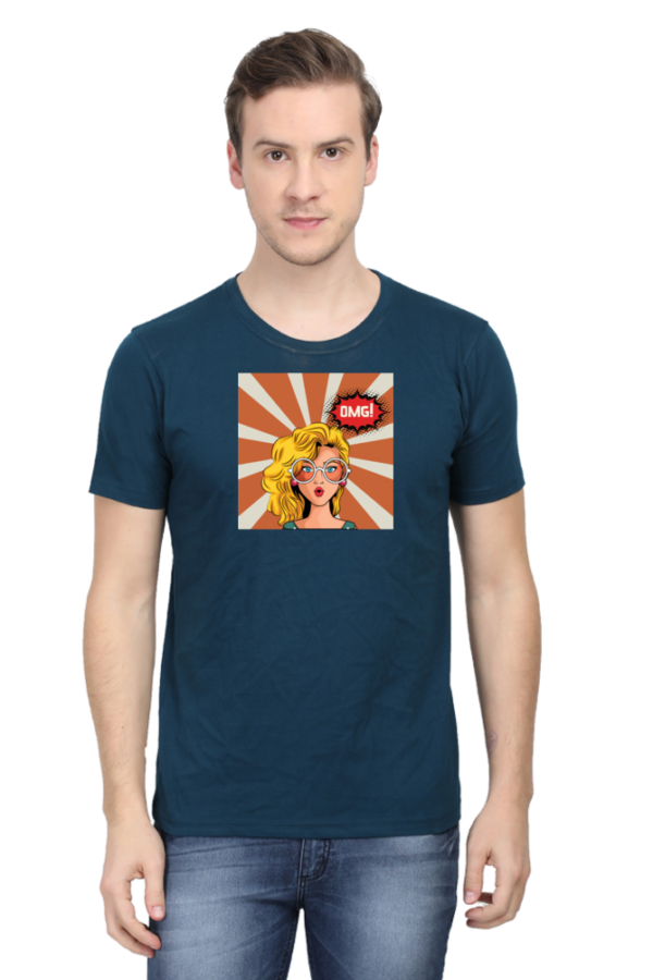 OMG Girl Male Round Neck Half Sleeve Classic T-Shirt - Image 7