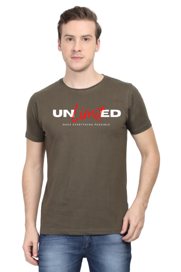 Unlimited Make Everything Possible Male Round Neck Half Sleeve Classic T-Shirt