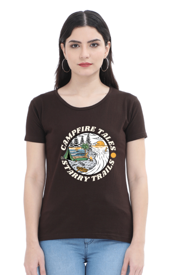 Campfire Tales Female Round Neck Half Sleeve Classic T-Shirt