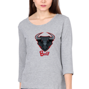 Bull Female Round Neck Full Sleeve Classic T-Shirt