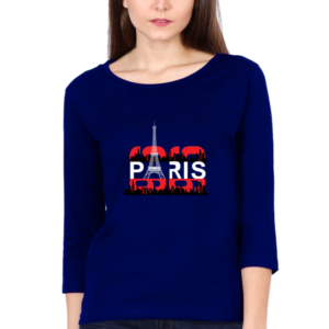 Paris Female Round Neck Full Sleeve Classic T-Shirt
