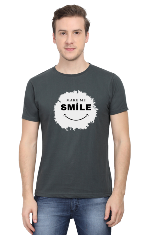 Make Me Smile Male Round Neck Half Sleeve Classic T-Shirt - Image 5