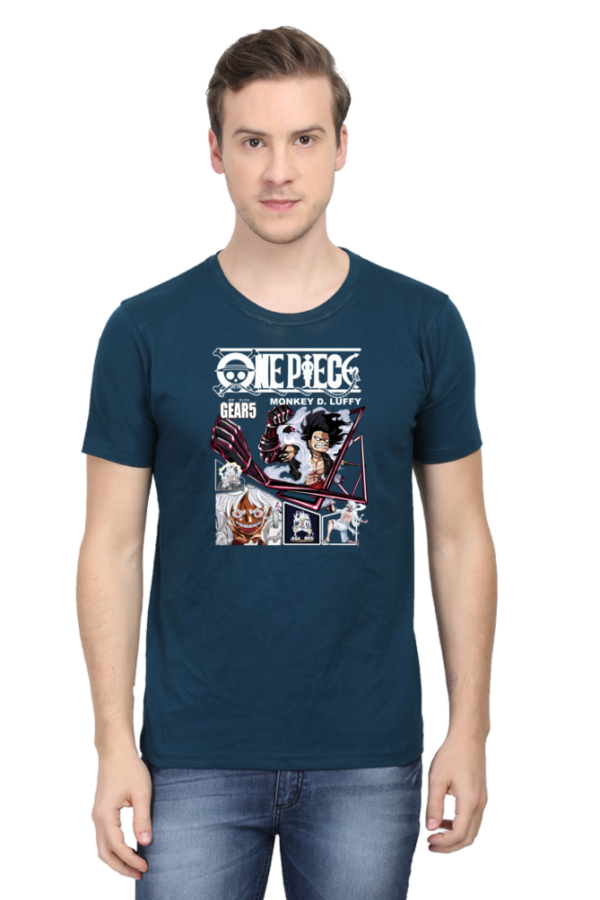 One Piece Male Round Neck Half Sleeve Classic T-Shirt - Image 2