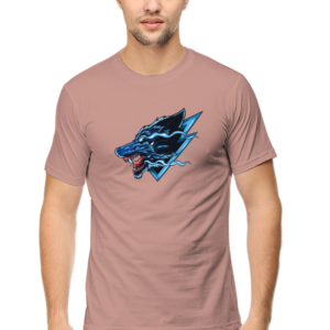 Angry Wolf Male Round Neck Half Sleeve Classic T-Shirt
