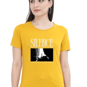 Silence Female Round Neck Half Sleeve Classic T-Shirt