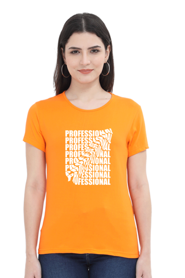 Professional Female Round Neck Half Sleeve Classic T-Shirt - Image 4