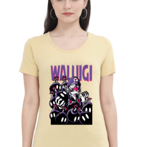 Waluigi Female Round Neck Half Sleeve Classic T-Shirt