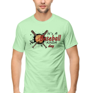 It's a Baseball Kinda Day Male Round Neck Half Sleeve Classic T-Shirt