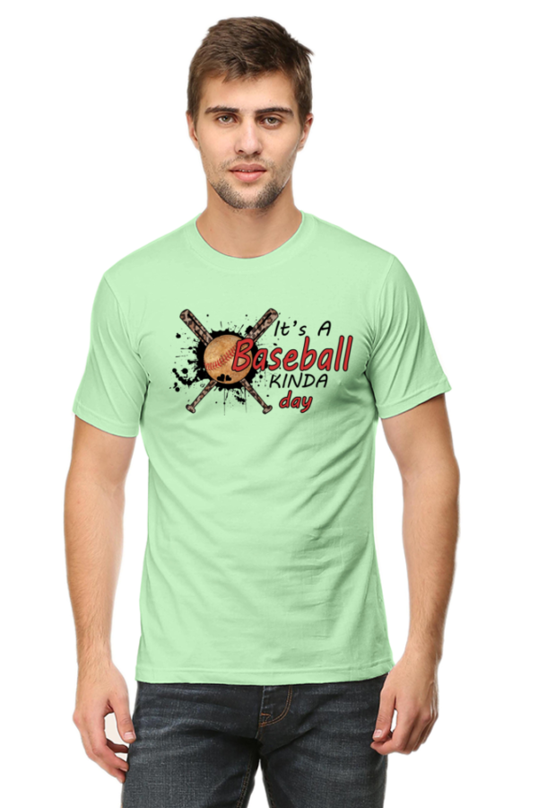 It's a Baseball Kinda Day Male Round Neck Half Sleeve Classic T-Shirt
