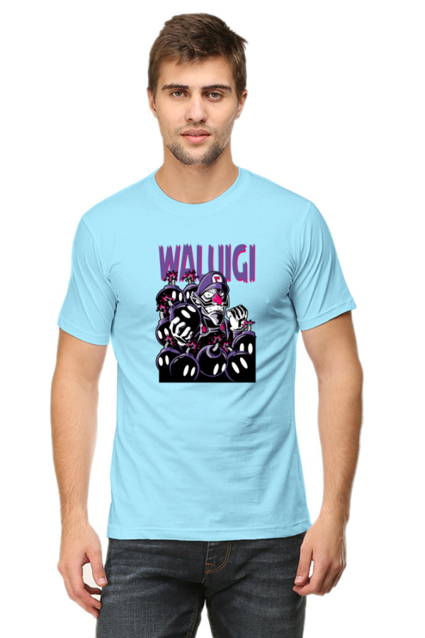 Waluigi Male Round Neck Half Sleeve Classic T-Shirt