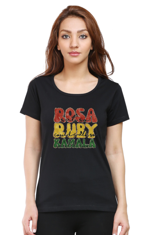 Rosa Ruby Kamala Female Round Neck Half Sleeve Classic T-Shirt - Image 2