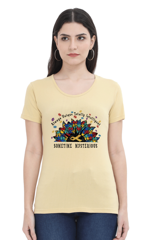 Sometime Mysterious Female Round Neck Half Sleeve Classic T-Shirt