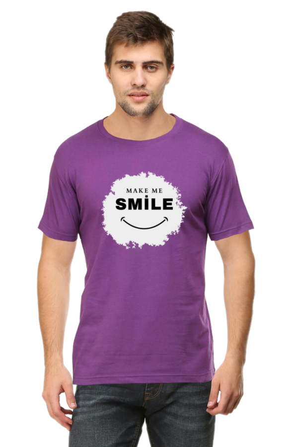 Make Me Smile Male Round Neck Half Sleeve Classic T-Shirt - Image 9