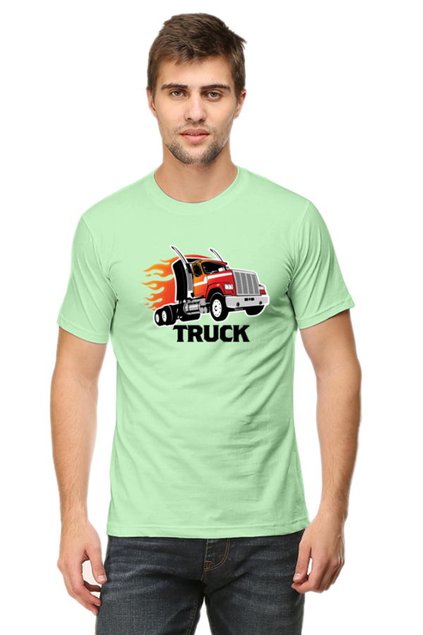 Truck Male Round Neck Half Sleeve Classic T-Shirt