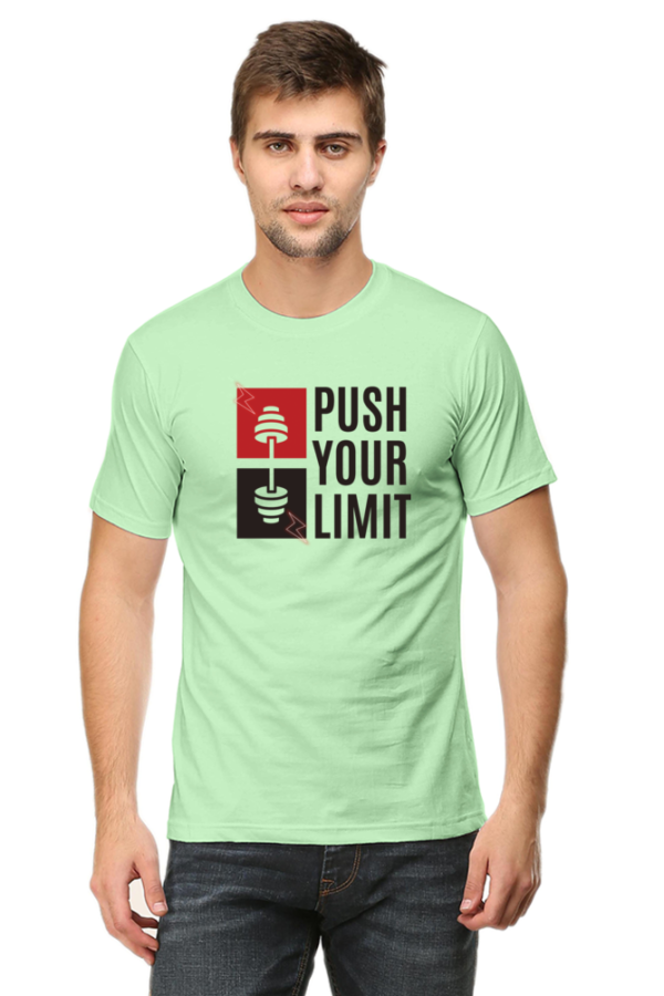 Push Your Limit Male Round Neck Half Sleeve Classic T-Shirt