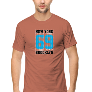 New York Brooklyn Male Round Neck Half Sleeve Classic T-Shirt