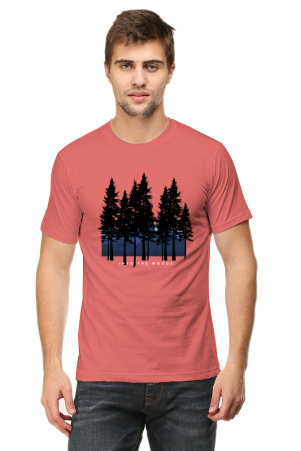 Into The Woods Male Round Neck Half Sleeve Classic T-Shirt